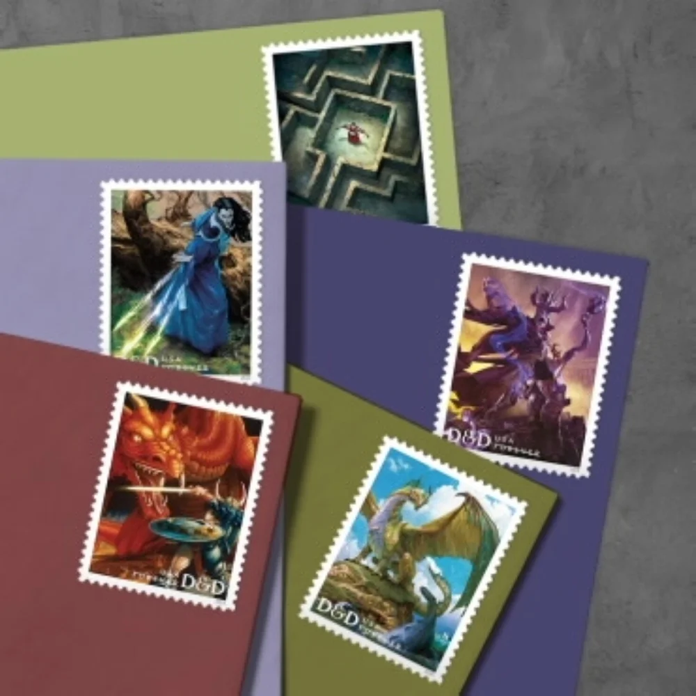 100 USPS Dungeons & Dragons Forever‎ Postage Stamps Gamers D&D Fantasy